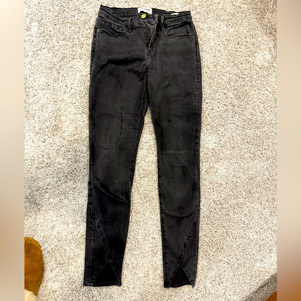Frame skinny jeans black wash